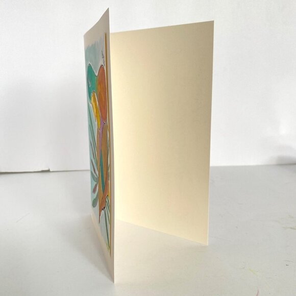 Watercolor Duck Cattails Art Handmade Original Blank Greeting Card and Envelope - Picture 3 of 5